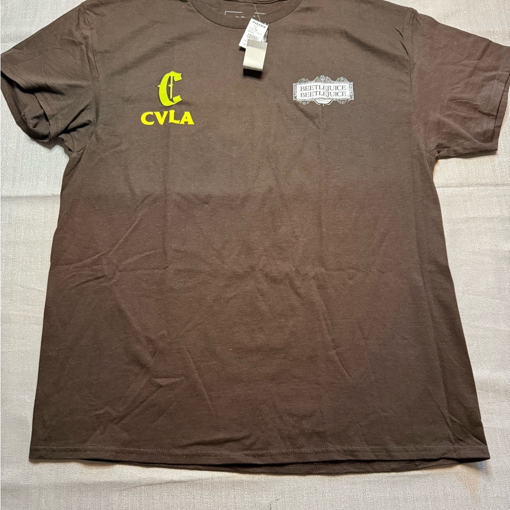 Beetlejuice x CVLA Brown Graphic T-Shirt men’s XL NWT